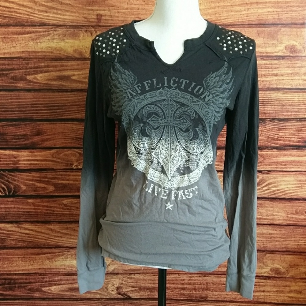 Affliction long sleeve shirt